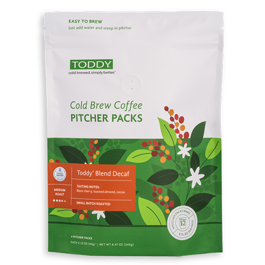 Toddy Blend Decaf Pitcher Packs front view