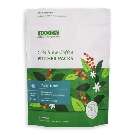 photo of toddy cold brew coffee pitcher packs outer packaging