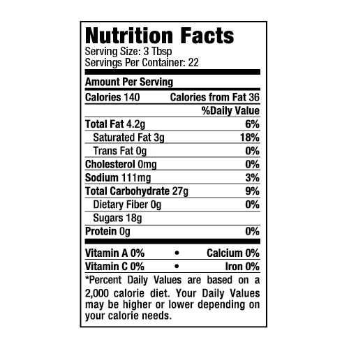 Nutrition Facts For Two Pound tub of Toddy cold brew frappe mix in vanilla flavor